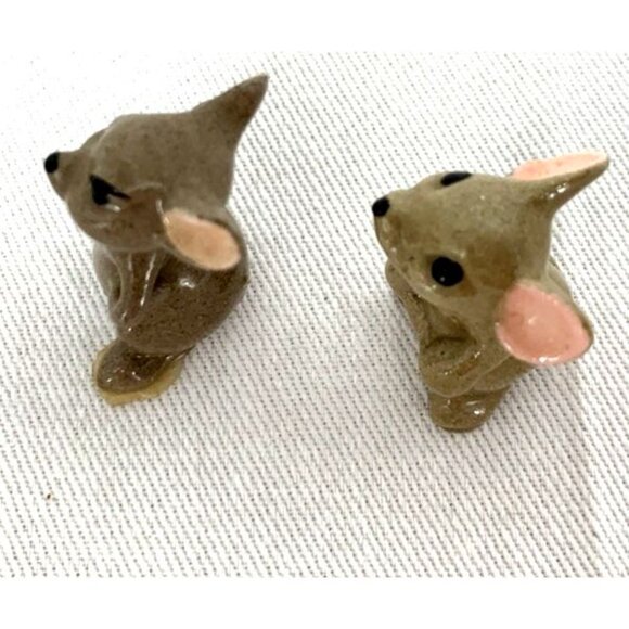 Hagen Renaker Miniature Mice Lot of 2 Ceramic Porcelain Figurine 1.25" - Picture 6 of 7